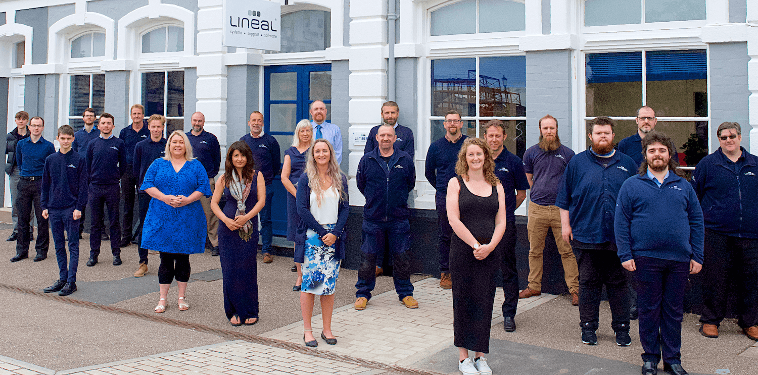 team photo of staff at lineal software solutions ltd.